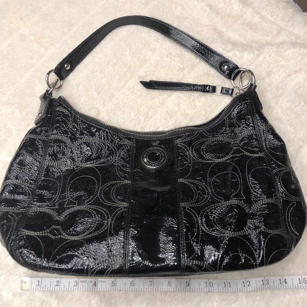 COACH Classy patent leather, shiny, black handbag